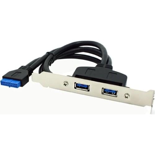 2 Port USB3.0 Hub USB3.0 20Pin to Female Adapter Desktop computer rear 2 USB3.0 port motherboard 20P extension USB3.0 19pin