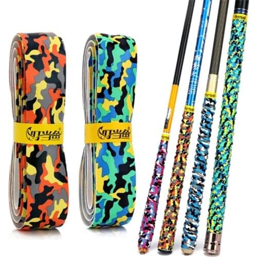 11m/2m Waterproof Fishing Rods Accesorries Camouflage Color Anti-slip Tape Sweatband Heat Shrink Wrap Racket Handle Grips