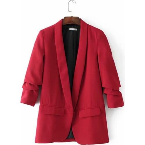 Summer Three Quarter Sleeve Thin Jacket Leisure Pink Blazer White Blazer Women Suits 2021 Spring