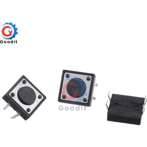 100PCS 6X6X4.3/5/6/7/7.5/8/9MM Tact Switch Push Button Switch Copper 4PIN DIP Micro Switch For TV/Toys/Home use Button