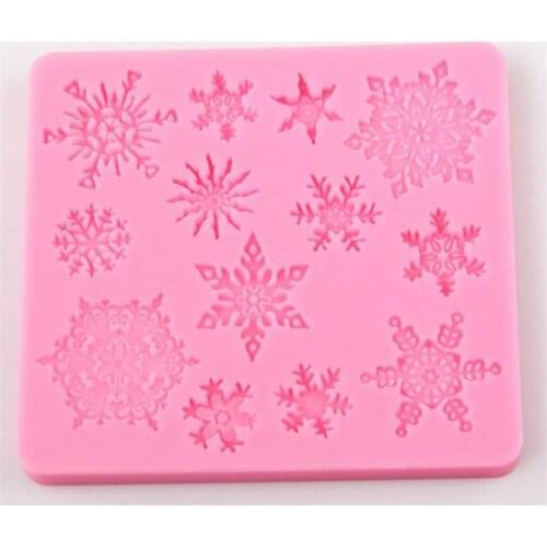 100pcs/lot siliconecake fondant decoration mold tools shapes of Snowflakes