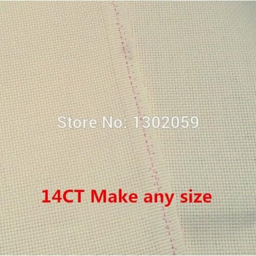 14CT Fabric Factory Shop Cross Stitch Canvas Embroidery Aida Cloth Beige Ivory Buff 150x100cm Or Make Any Size