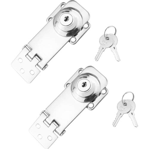2PCS Marine Boat SS 304 Locking Hasp Safety Lock Hatch Cabinet Door Cabin Deck Locker Hatch Latch Yacht Accessories