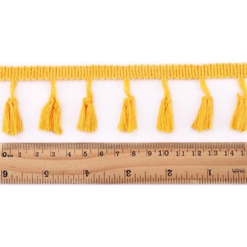 2Yards Lace Ribbon Tassel Fringe Cotton Ethnic Lace Trim Ribbon Sewing Dress Garment Curtain DIY Handmade Craft Accessories