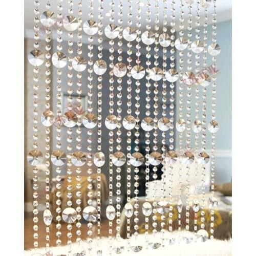 20meters/lot crystal glass beads strands door/window curtain decorative partition curtain finished porch window curtain