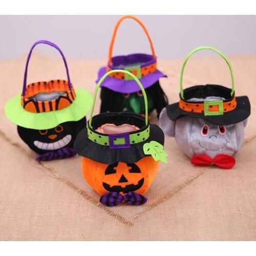 25x16cm Halloween Handbag Children Candy Bag Ghost Pumpkin Witch Candy Bags Home Party Supplies Gift Bucket Bolsas De Regalo
