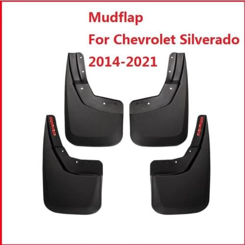 4 PCS Mudflap For Chevrolet Silverado 2014-2020 Front Rear Car Fender Mud Flaps Guard Splash Flap Mudguards Accessories