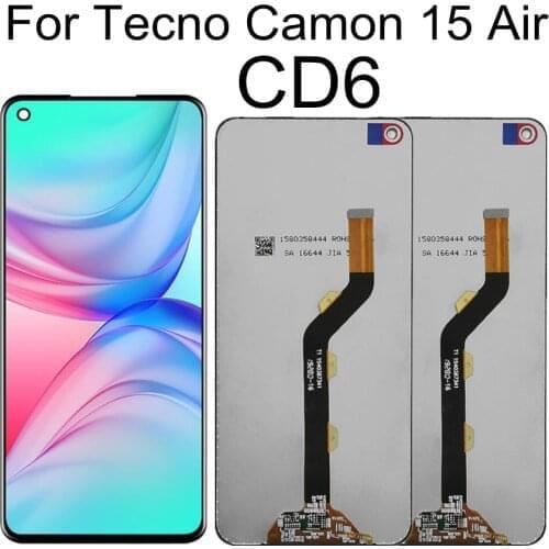 6.6" LCD For Tecno Camon 15 Air CD6 LCD Display Touch Screen Digitizer Assembly Replacement