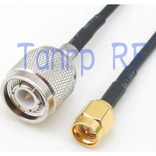 6in TNC male plug to SMA male plug RF connector adapter 15CM Pigtail coaxial jumper cable RG174 extension cord