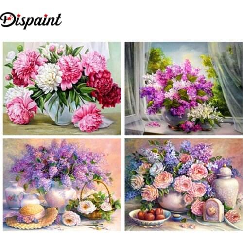 Dispaint 3D Diamond Painting "Flower landscape" DIY Full Rhinestones Drill Cross-stitch Kits Square Round Diamond Embroidery