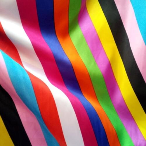 Satin fabric Soft Stripe Satin Fabric silky Decoration Gift packing Material Satin Charmeuse scarf ribbon material