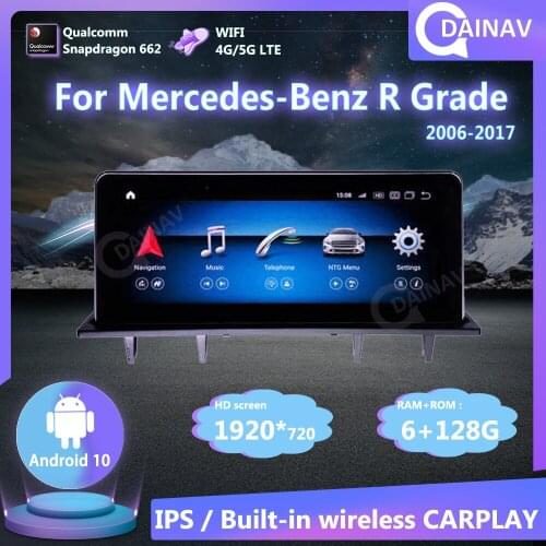 2 din 128GB 10.25 INCH Car Radio Android For Mercedes-Benz R Grade 2006-2017 Car Stereo Autoradio Auto Audio GPS Navigation