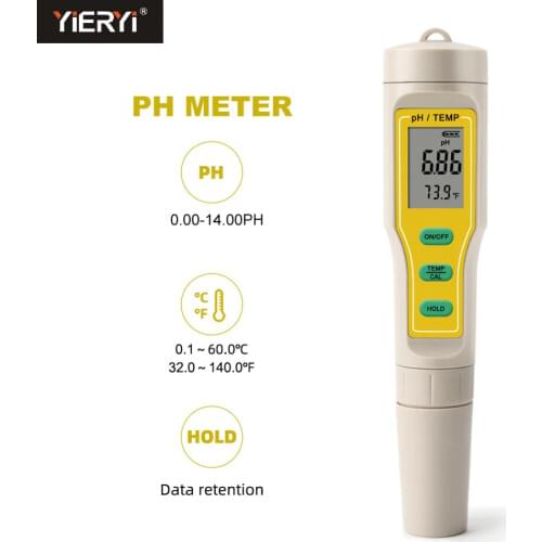 Ph meter digital Protable LCD Digital PH Meter Pen of Tester accuracy 0.01 Aquarium Pool Water Wine Urine automatic calibration