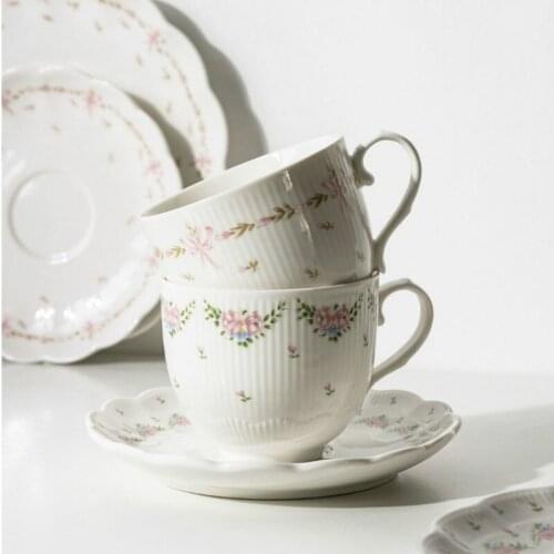 European Minimalist Coffee Cup Set Ceramic Turkish Luxury High Quality Afternoon Tea Cups Office Porcelain Drinkware DF60BD