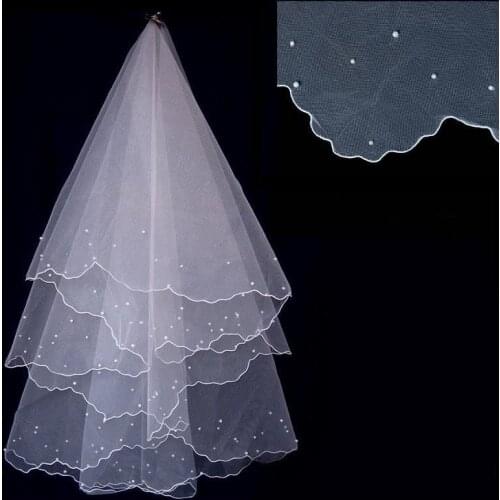Velos de novia Wedding Veils One Layer Short Wedding Veil Bridal Wedding Accessories 2022