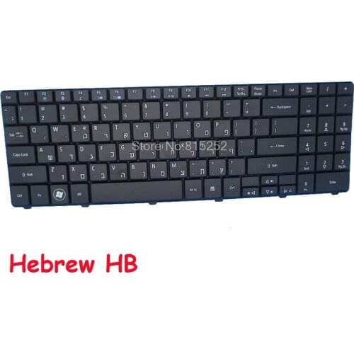 HB Keyboard For ACER 9Z.N2M82.B00 B0U 9Z.N2M82.B1D 90.4BU07.H00 90.4BU07.H0U MP-08G66P0-6981 PK130B73016 MP-08G63HB-6981 Hebrew