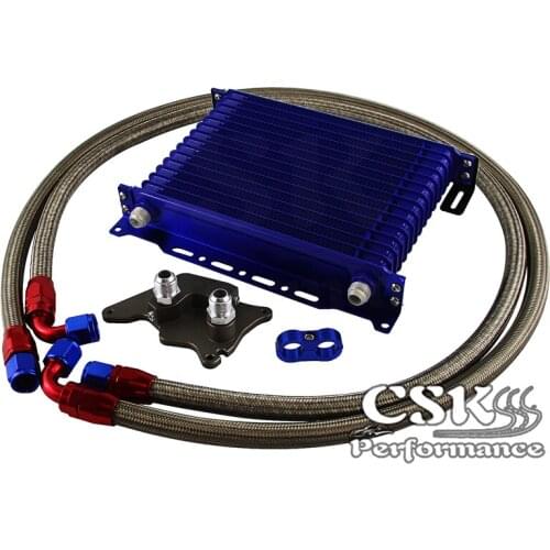 15 Row AN10 Oil Cooler Kit Fit For BMW Mini Cooper S Supercharger R56 1.6L 2006-2012