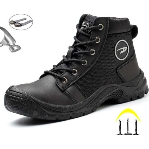 2021 Winter Men Boots Steel Toe Shoes Work Boots Indestructible Safety Shoes Men Puncture-Proof Work Sneakers Boots Male Shoes