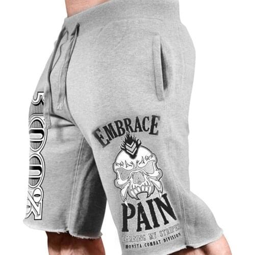 Mens Gym Loose Cotton Beach Short Trousers Men Fitness Sports Bodybuilding Jogger Durable Sweatpants Workout Casual Shorts