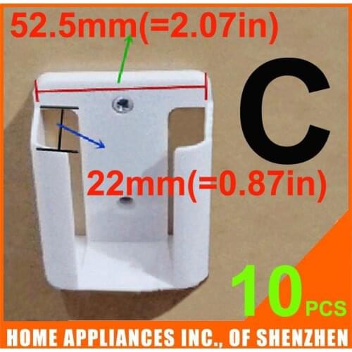TV DVD Air Conditioner Wall Mount Remote Control Holder Wall Mounted 52.5mm*22mm(2.07in*0.87in)