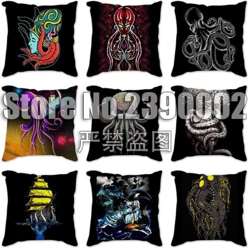 45*45cm Animals Cushion Cover Polyester Cartoon octopus Pillow Case Home Decorative Pillows Living Rome Throw Pillowcase