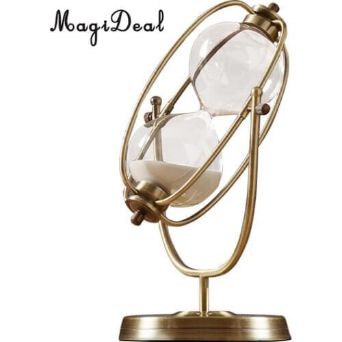 MagiDeal 30 Minutes 11inch Hourglass Sandglass Sand Clock Timers Metal Frame Creative Gift Home Decorations Ornament