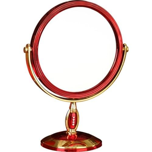 Dowry mirror bride portable makeup mirror wedding supplies wedding small mirror red pair European high-end dowry decoration