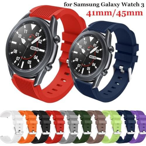 Silicone Band for Samsung Galaxy Watch 3 Strap Watchband for Samsung Galaxy Watch 3 45mm 41mm Bracelet ремешок Correa
