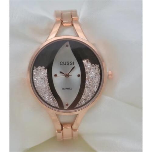 CUSSI Luxury Womens Bracelet Watches Fashion Quartz Wristwatches Ladies Dress Watches relogio feminino reloj mujer Rose Gold