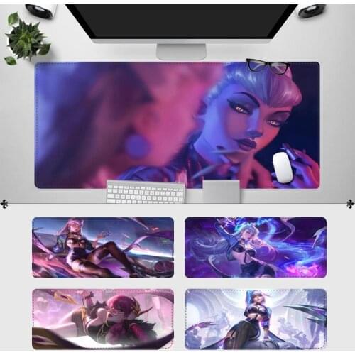 Luxury League of Legends Evelynn Mouse Pad Gamer Keyboard Maus Pad Desk Mouse Mat Game Accessories For Overwatch