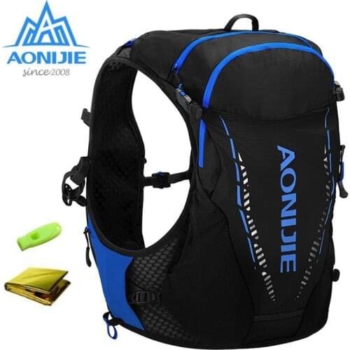 AONIJIE C9103 Black Ultra Vest 10L Hydration Backpack Pack Bag Free Water Bladder Bottle Trail Running Marathon Race