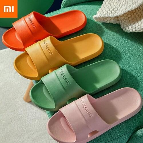Xiaomi fashion couple soft-soled slippers indoor household bath non-slip wear-resistant sandals for men and women