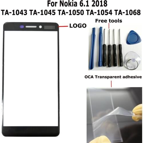 Shyueda 100% New + OCA 5.5" For Nokia 6.1 / 6 2018 TA-1043 TA-1050 TA-1054 TA-1068 Outer Front Glass Screen Lens Replacement