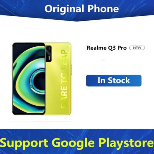Original Realme Q3 Pro 5G Mobile Phone Dimensity 1100 Android 11.0 6.43" AMOLED 120HZ 8GB RAM 256GB ROM 64.0MP 30W Charger OTA