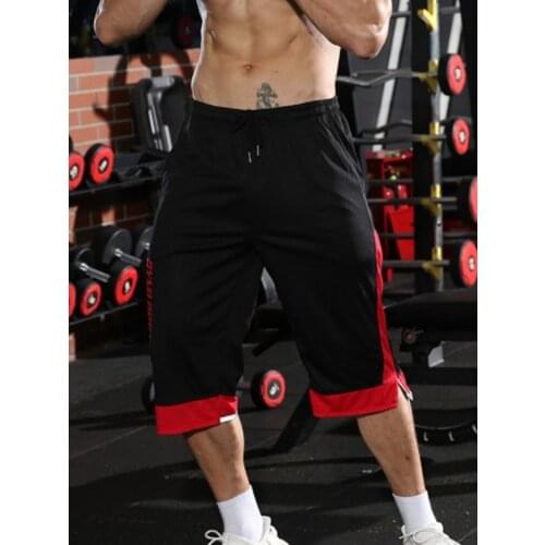 Gyms Fitness New Style Shorts Mens Sport Trends Night Light Reflective Short Pants Outdoor Running Training Loose Track Pants