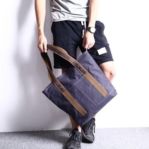 Shoulder Bag Canvas Fashion Simple Art Tote Bag Large Capacity Handbag Trend Men and Women