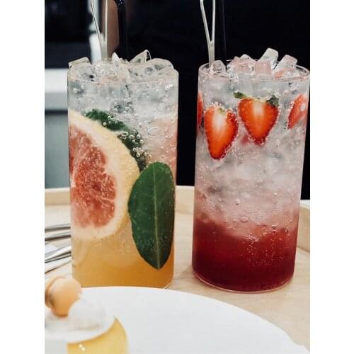 Heat-resistant Glass Straight Cup Cold Water Cup Home Juice Tea Cup Milk Cup Coffee Mug Wine Glass Drink Cup Glass Drinkware