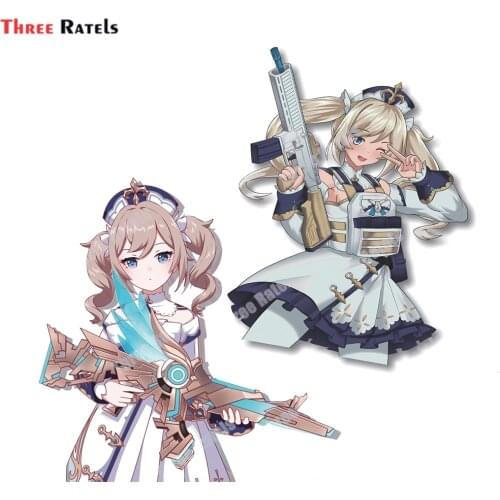 Three Ratels B781 Barbara Genshin Impact Military With Gun Stickers For Laptop Mobile Phone Cover Decoration Decals