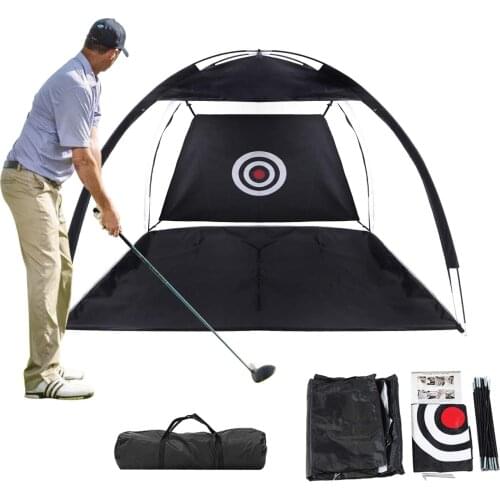 Golf Training Net Indoor Outdoor 2m Golf Practice Net Golf Hitting Cage Garden Grassland Practice Tent Golf Training Equipment