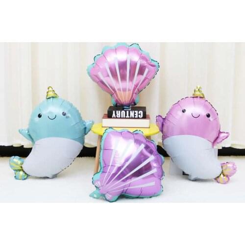 Ocean theme balloon shell aluminum film balloon childrens toy birthday party room decoration balloon wholesale