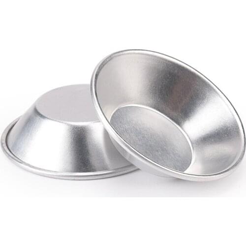 12pcs Aluminum Alloy Egg Tart Molds Round Shape Cupcake Mini Pie Baking Molds Reusable Muffin Baking Cups Bakeware