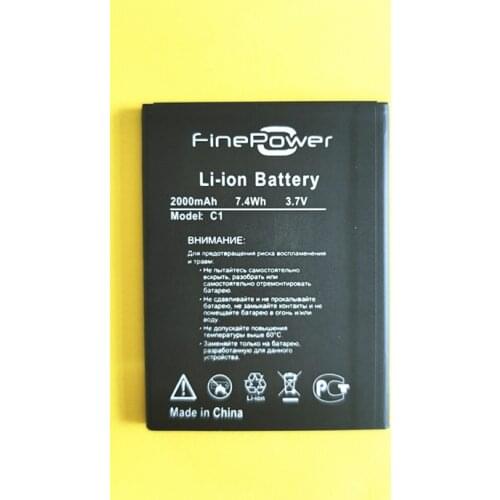New High Quality New Fine Power C1 Battery for FinePower C1 Mobile Phone in stock 3.7V 2000mAH