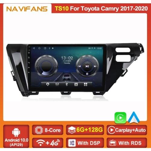 Android 11 DSP Car Radio Multimedia For Toyota Camry XV 70 2017-2020 GPS Navigation 2 Din Video DVD Player IPS Screen WIFI 4Glte