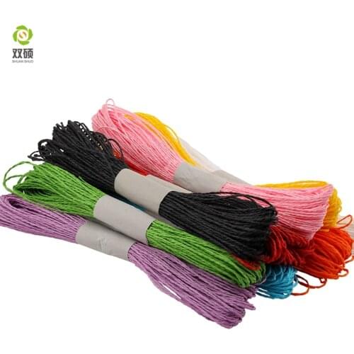 30M/Pcs color Double shares Paper rope cultural and educational stationery DIY handmade toys weaving hats Packaging flowers