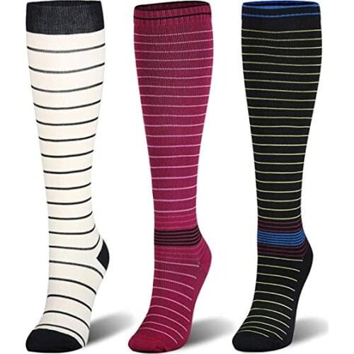 Medical Compression Stockings 20-30 Mmhg Pressure Sports Socks Cotton Wave Point Composition Sports Breathable Elastic Socks