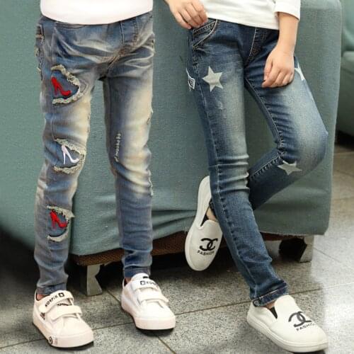 Childrens clothing 2020 spring and autumn childrens pants girls casual skinny jeans