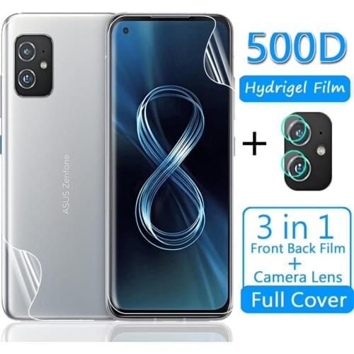 For Asus Zenfone 8 Soft Hydrogel Camera Lens Front Back Protective Film For Asus Zen Fone Zenfone8 2021 5.9" Phone Film Not Glas