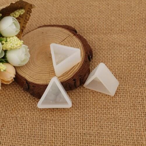 DoreenBeads Geometric Silicone Resin Mold For Jewelry Making Triangle Square Round Molds For Earrings DIY Findings White, 2 PCs