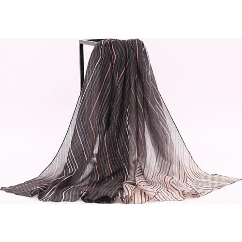 Cotton Striped Shawl Scarf Super Soft Long Lightweight Scarves For Women Men Boys Girls Gentlemen Lady Male Female Stoles