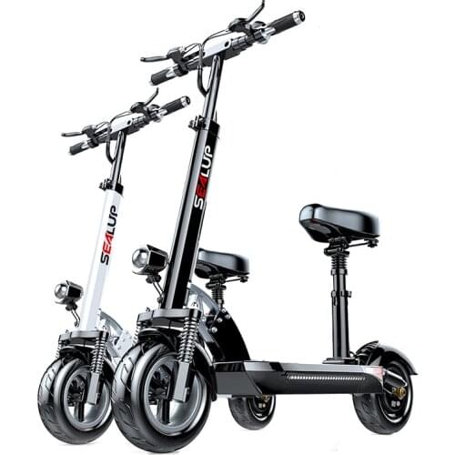 SEALUP 36V / 48V Intelligent Electric Scooter Folding Seat Electric Vehicle Two Wheeled Scooter Mini Battery Driving